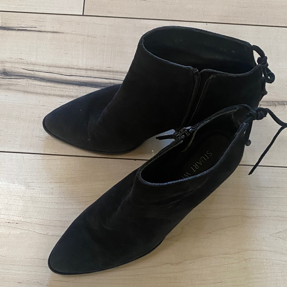 Stuart Weitzman Black Ankle Boots